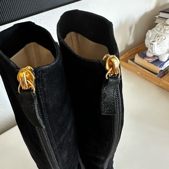 Oscar de la renta - black suede knee high boots size 7 1/2 - Picture 5 of 14